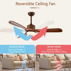 Tangkula 52 Inch Ceiling Fan with LED Light