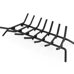 Tangkula 31 Inch Fireplace Grate, 7 Bar Solid Steel Fireplace Log Holder for Indoor Chimney Hearth & Outdoor Fire Pit Camping