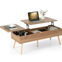 Tangkula 47 Inch Lift Top Coffee Table with Storage