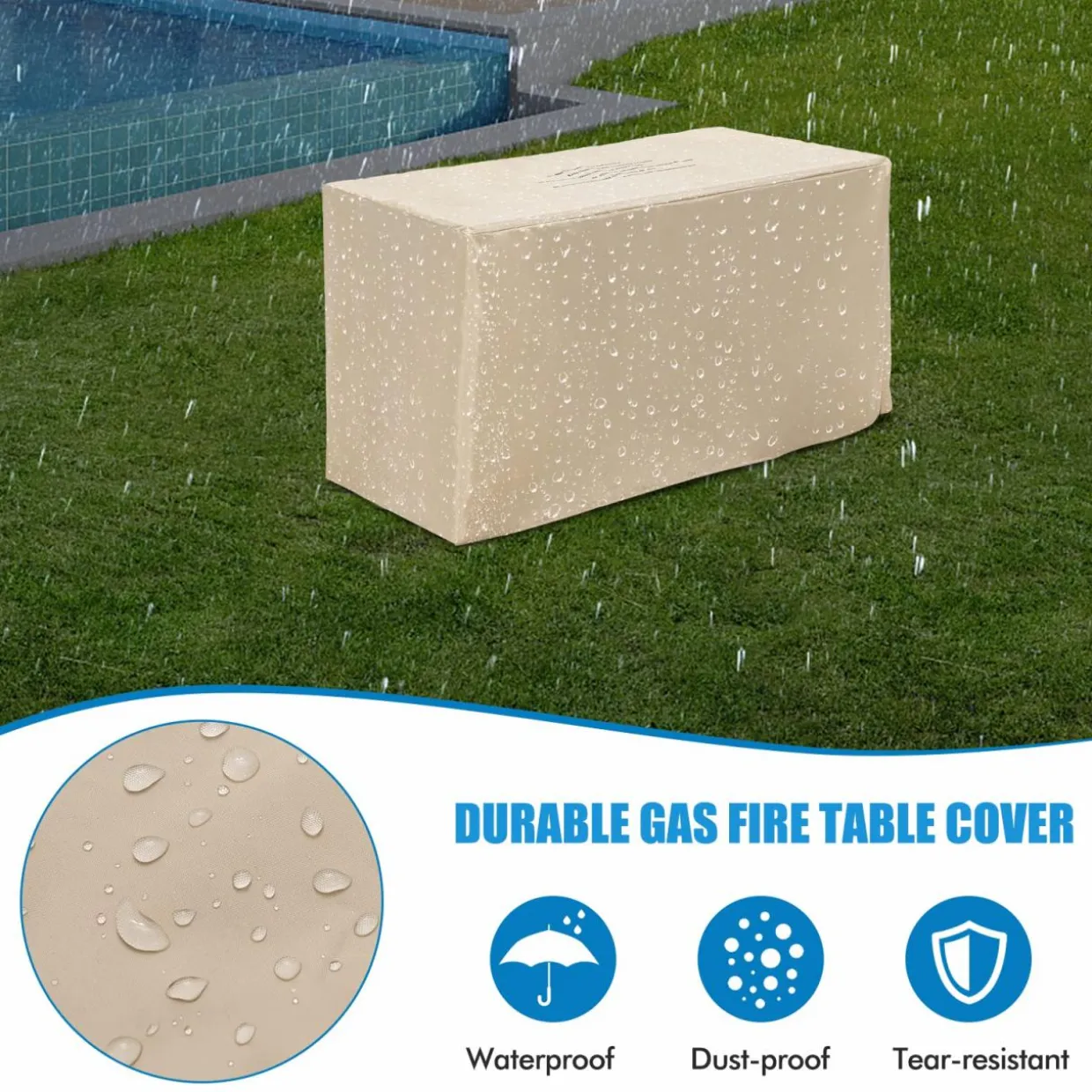 Tangkula 43 Inch Propane Fire Pit Table, Patiojoy 50,000 BTU Outdoor Propane Gas Fire Table