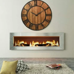 Tangkula 30 Inch Round Wall Clock, Farmhouse Large Wall Clock with Roman Numerals