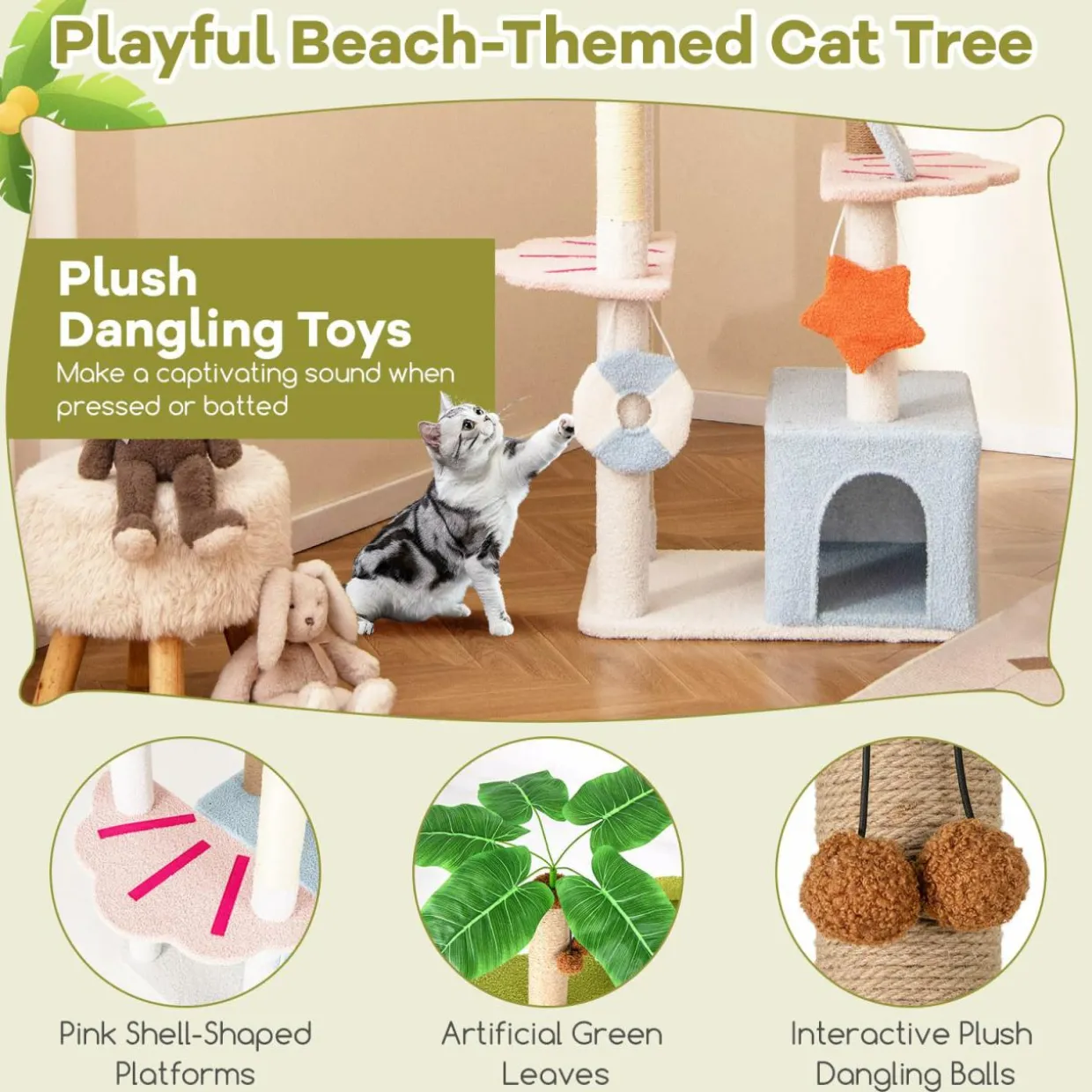 Tangkula 71 Inch Tall Cat Tree