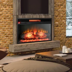 Tangkula 26 Inch 1500W Infrared Quartz Electric Fireplace Insert