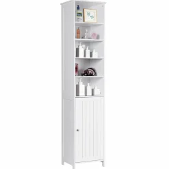 Tangkula 72 Inches Tall Cabinet, Bathroom Free Standing Tower Cabinet with Adjustable Shelves