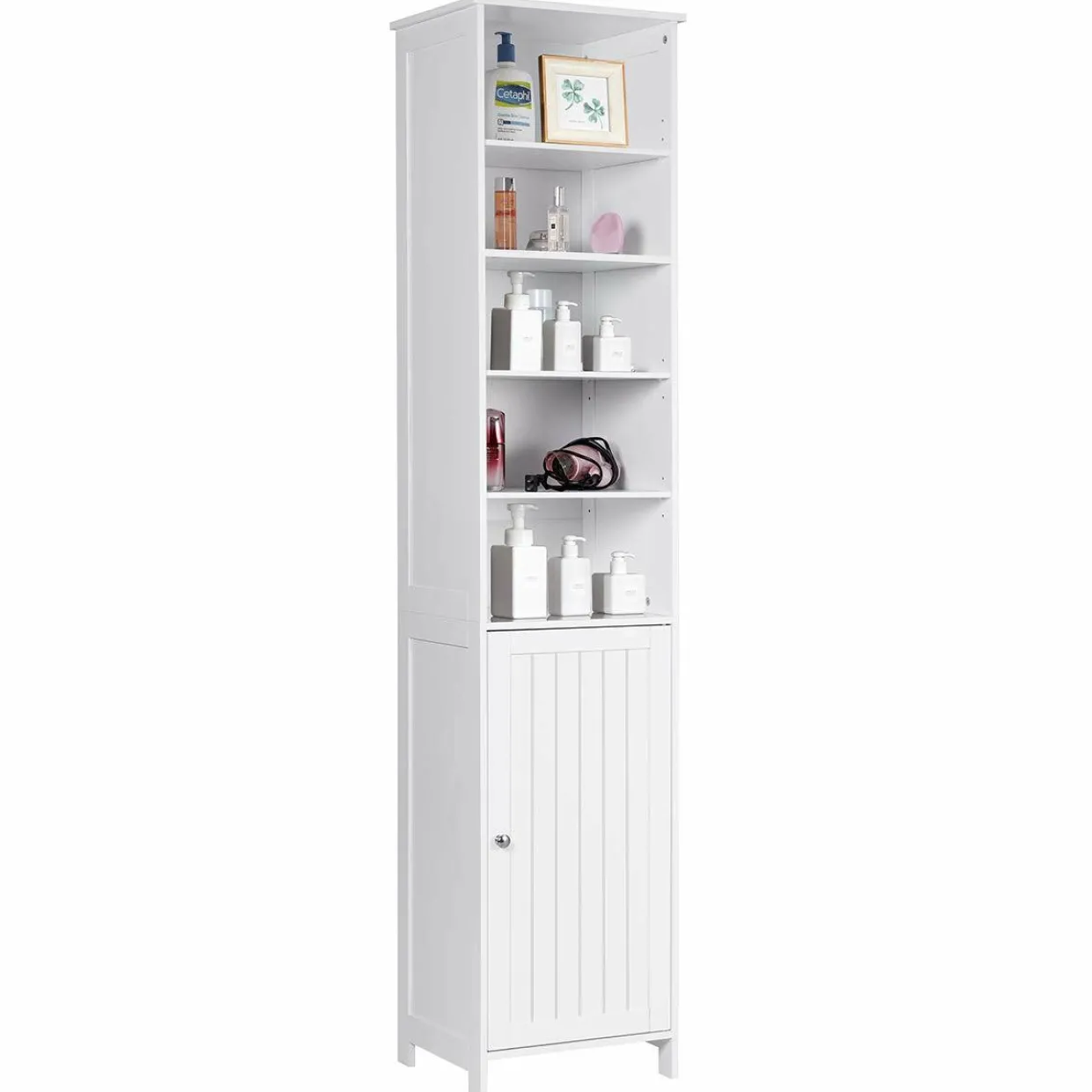 Tangkula 72 Inches Tall Cabinet, Bathroom Free Standing Tower Cabinet with Adjustable Shelves