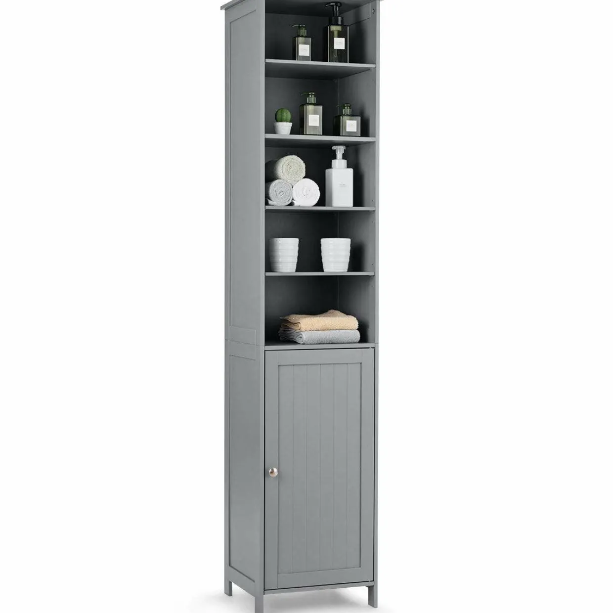 Tangkula 72 Inches Tall Cabinet, Bathroom Free Standing Tower Cabinet with Adjustable Shelves