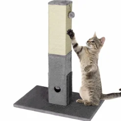 Tangkula 31 Inches Tall Cat Scratching Post, Claw Scratcher w/ Hanging Ball Toy