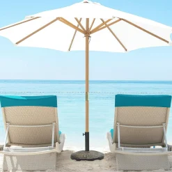 Tangkula 27 lbs Round Resin Patio Umbrella Base