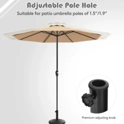 Tangkula 27 lbs Round Resin Patio Umbrella Base
