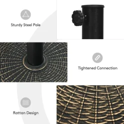 Tangkula 27 lbs Round Resin Patio Umbrella Base