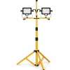 Tangkula 6000/10000/20000 Lumen LED Dual-Head Work Light, Adjustable Metal Telescopic Tripod Stand