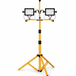 Tangkula 6000/10000/20000 Lumen LED Dual-Head Work Light, Adjustable Metal Telescopic Tripod Stand