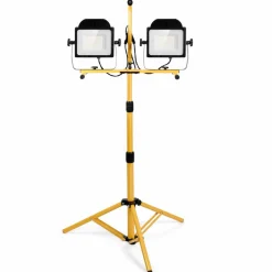 Tangkula 6000/10000/20000 Lumen LED Dual-Head Work Light, Adjustable Metal Telescopic Tripod Stand