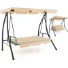 Tangkula 2 Person Porch Swing, 2-in-1 Convertible Outdoor Swing Bed with Adjustable Canopy