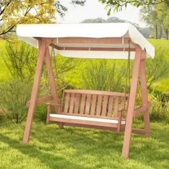 Tangkula 2 Person Porch Swing with Canopy