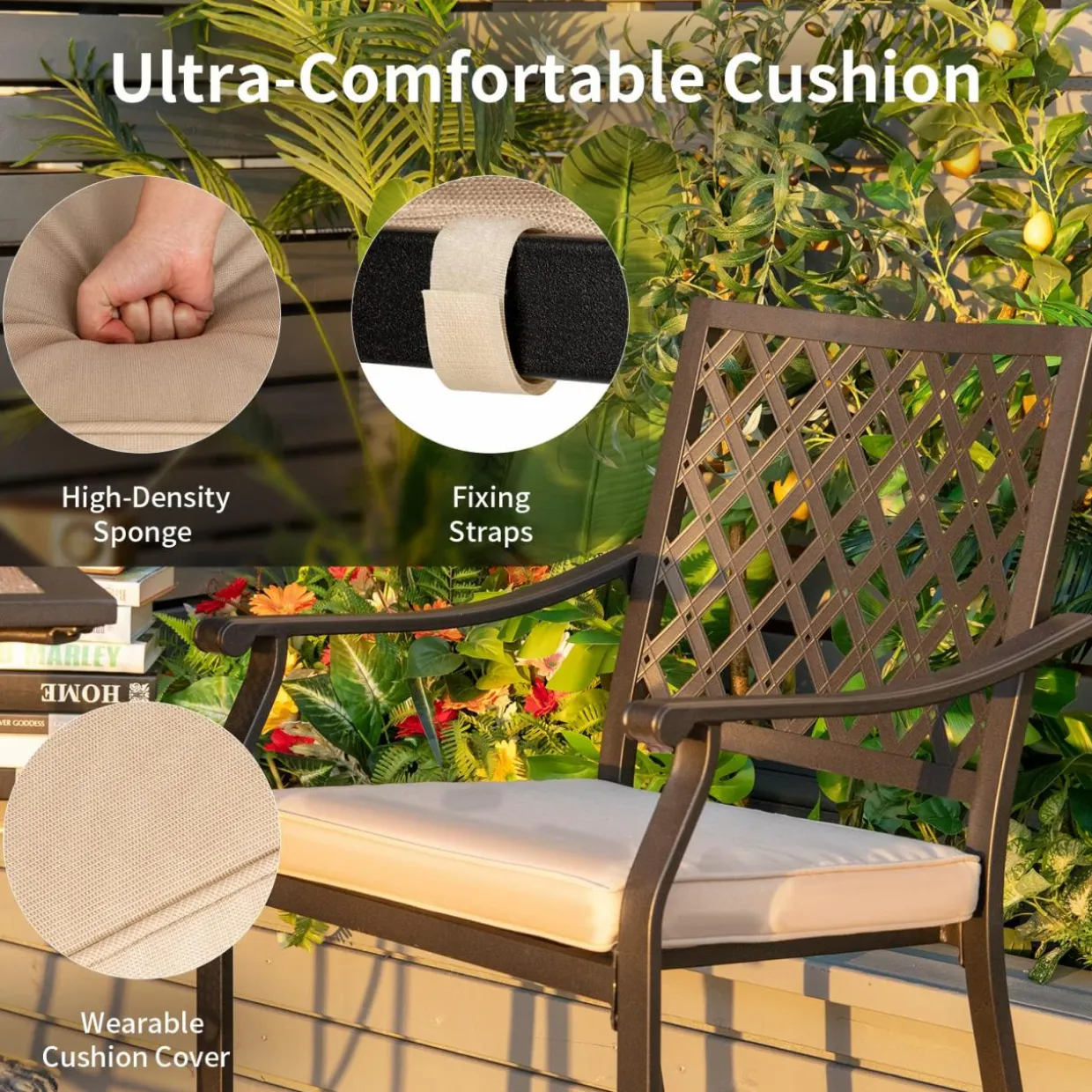 Tangkula 3 Piece Patio Bar Bistro Set, Outdoor Bar Height Stool & Table