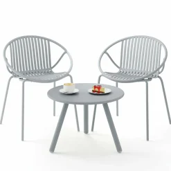 Tangkula 3 Pieces Bistro Set, All Weather PP Patio Conversation Set