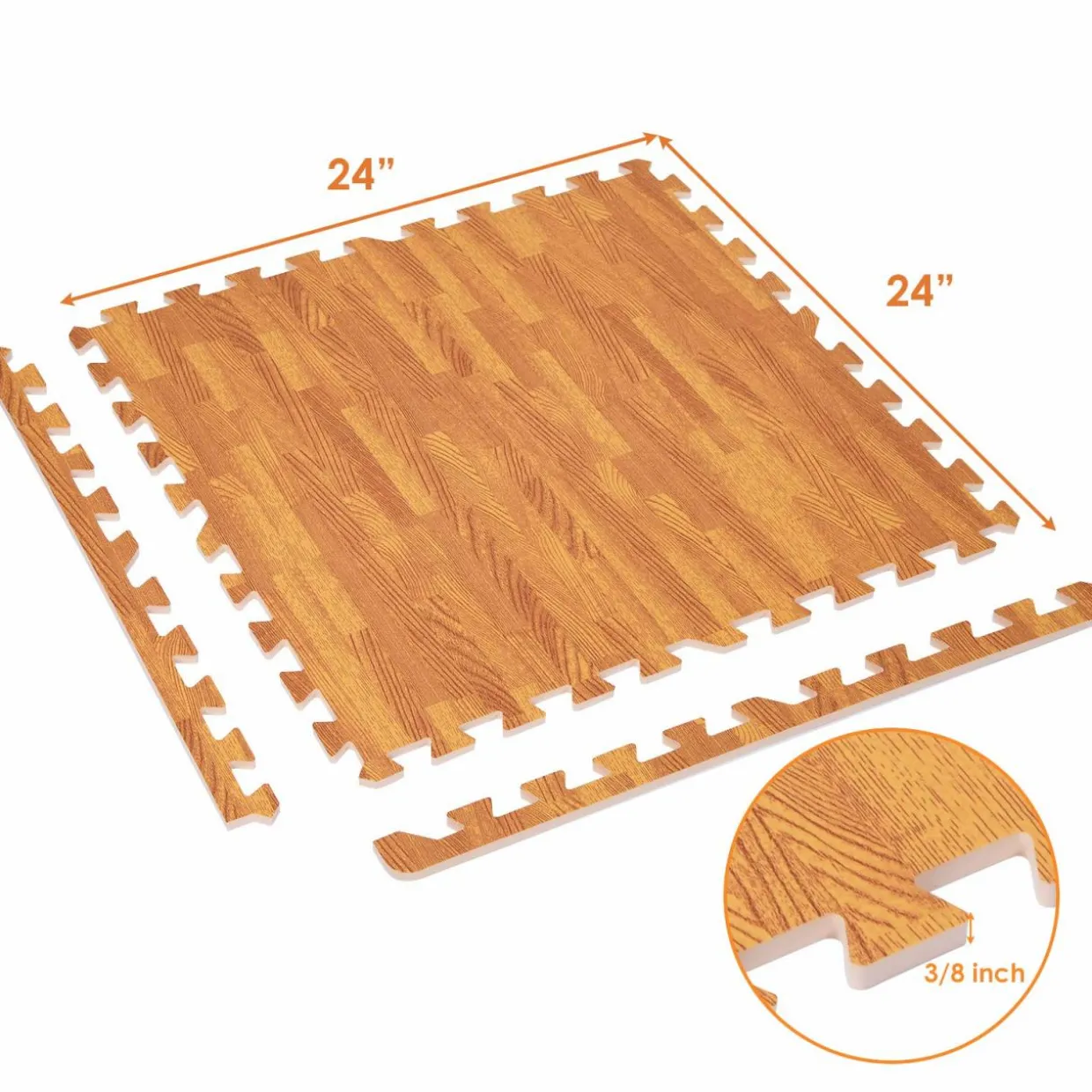 Tangkula 12 Pieces EVA Foam Puzzle Exercise Mat with Border, 3/8" Thick Interlocking Floor Mats Exercise Equipment Mats