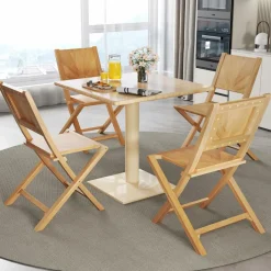 Tangkula 2/4 Pieces Folding Patio Chairs(Sun Back)