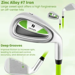 Tangkula 3 Pieces Junior Golf Club Set for Children Right Hand