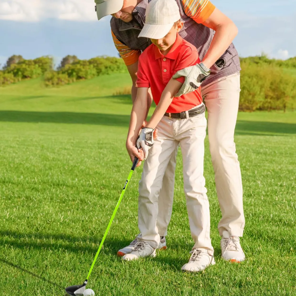 Tangkula 3 Pieces Junior Golf Club Set for Children Right Hand