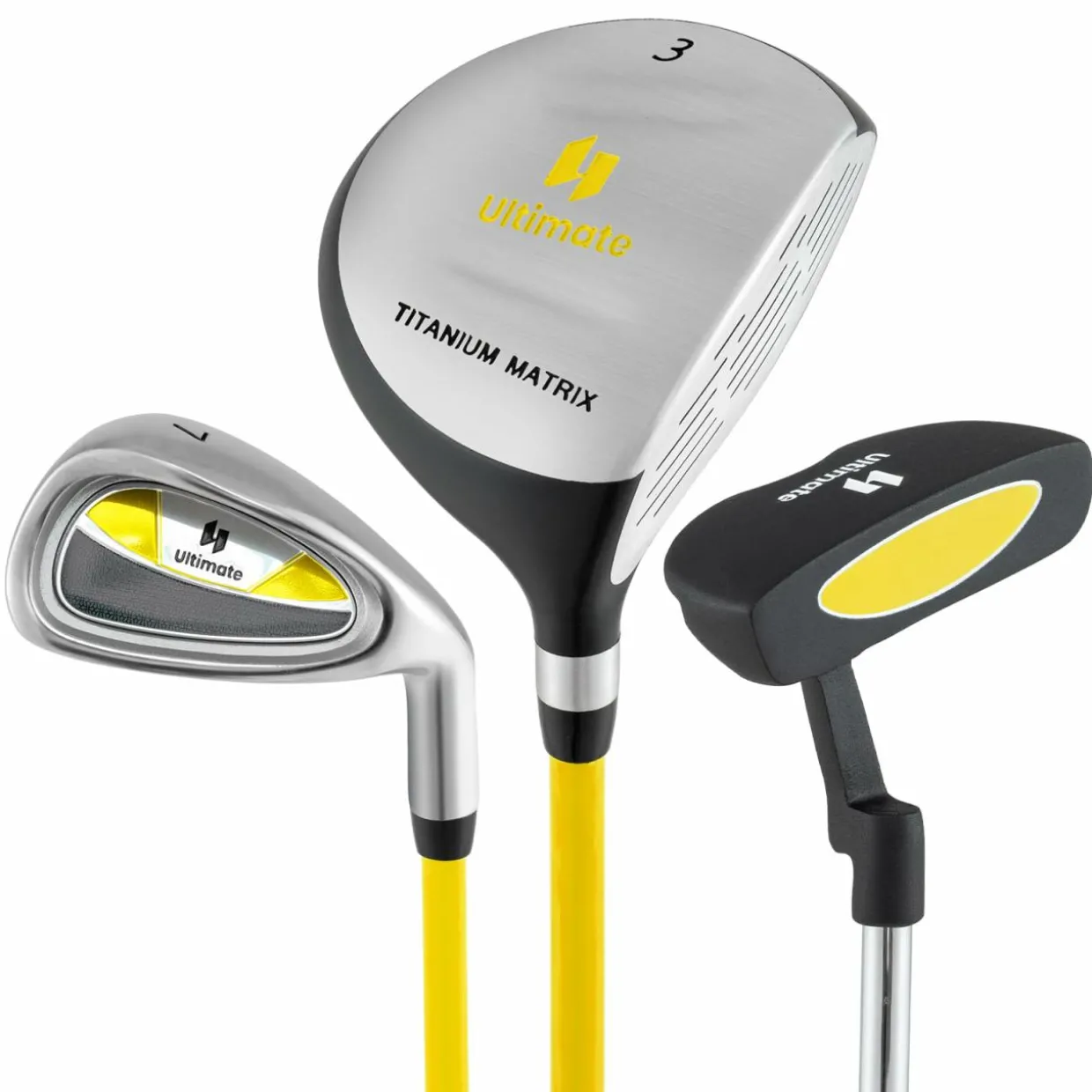 Tangkula 3 Pieces Junior Golf Club Set for Children Right Hand