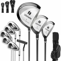 Tangkula 10 Pieces Men's Complete Golf Clubs Package Set Right Hand