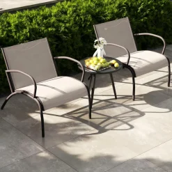 Tangkula 3 Pieces Patio Chair Set
