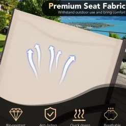 Tangkula 3 Pieces Patio Chair Set