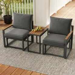 Tangkula 3 Pieces Patio Furniture Set