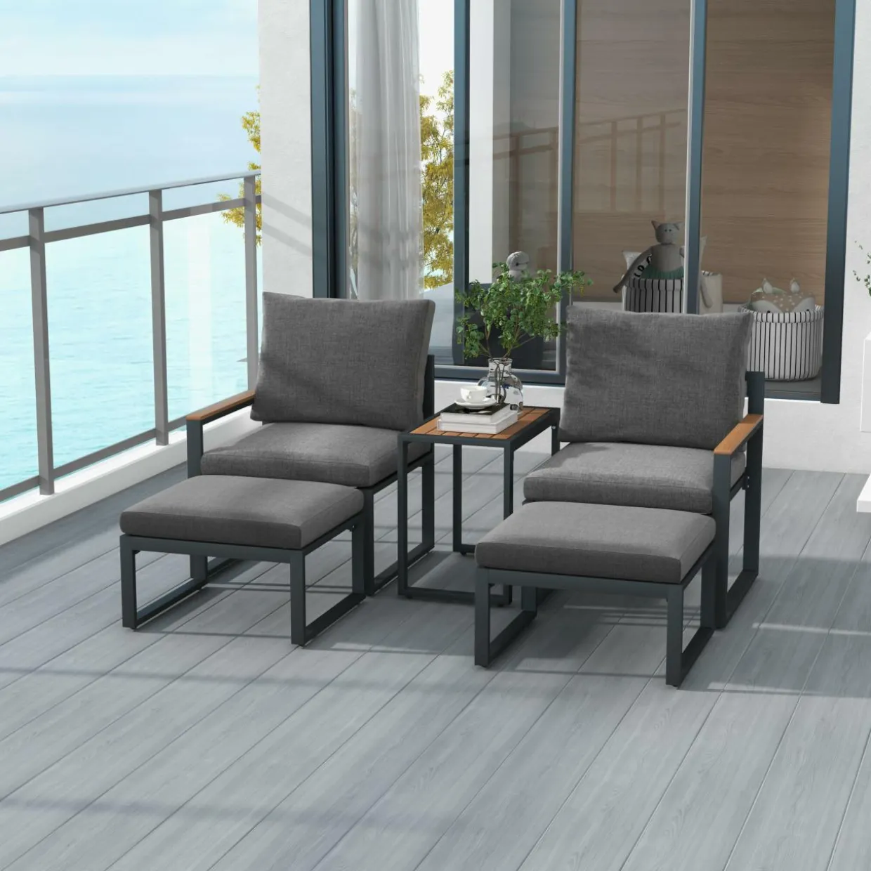 Tangkula 5 Pieces Patio Furniture Set