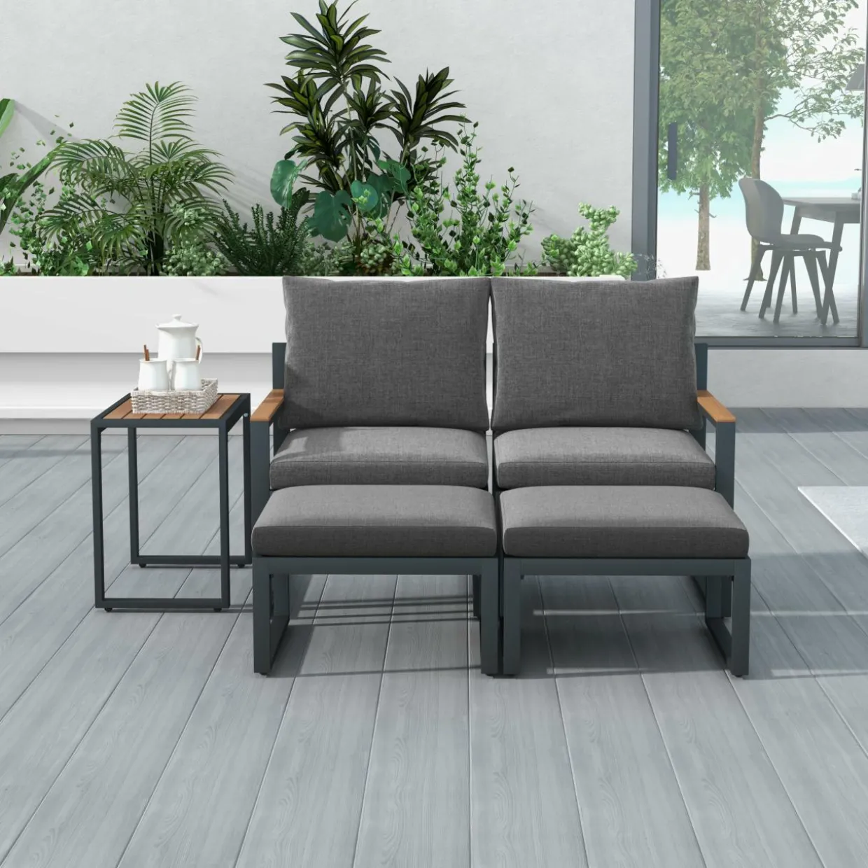 Tangkula 5 Pieces Patio Furniture Set