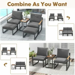 Tangkula 5 Pieces Patio Furniture Set