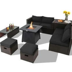 Tangkula 9 Pieces Patio Furniture Set with 30