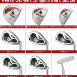 Tangkula 10 Pieces Women's Complete Golf Clubs Package Set Right Hand