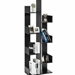 Tangkula 8 Shelf Bookshelf, Wood Bookcase with 8 Book Shelves