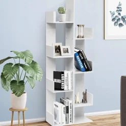 Tangkula 8 Shelf Bookshelf, Wood Bookcase with 8 Book Shelves