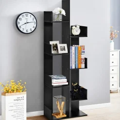 Tangkula 8 Shelf Bookshelf, Wood Bookcase with 8 Book Shelves