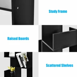 Tangkula 8 Shelf Bookshelf, Wood Bookcase with 8 Book Shelves
