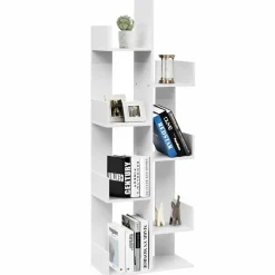 Tangkula 8 Shelf Bookshelf, Wood Bookcase with 8 Book Shelves