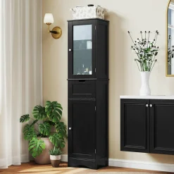 Tangkula 67" Tall Bathroom Cabinet, Narrow Storage Organizer