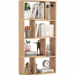 Tangkula 5 Tier Geometric Bookshelf, 48
