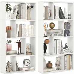 Tangkula 5 Tier Geometric Bookshelf, 48