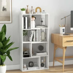 Tangkula 5 Tier Geometric Bookshelf, 48