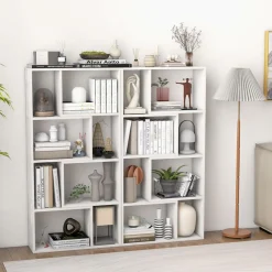 Tangkula 5 Tier Geometric Bookshelf, 48