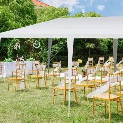 Tangkula 10 x 20 Feet Canopy Tent, Waterproof Wedding Canopy with Wind Rope, Outdoor Shelter Pavilion for Parties