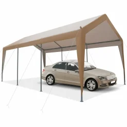 Tangkula 10 x 20 FT Heavy-Duty Carport, Portable Garage Tent Carport with Galvanized Steel Frame