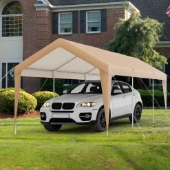 Tangkula 10 x 20 FT Heavy-Duty Carport, Portable Garage Tent Carport with Galvanized Steel Frame