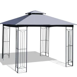 Tangkula 10 x 10 FT Patio Gazebo, Double Roof Outdoor Gazebo