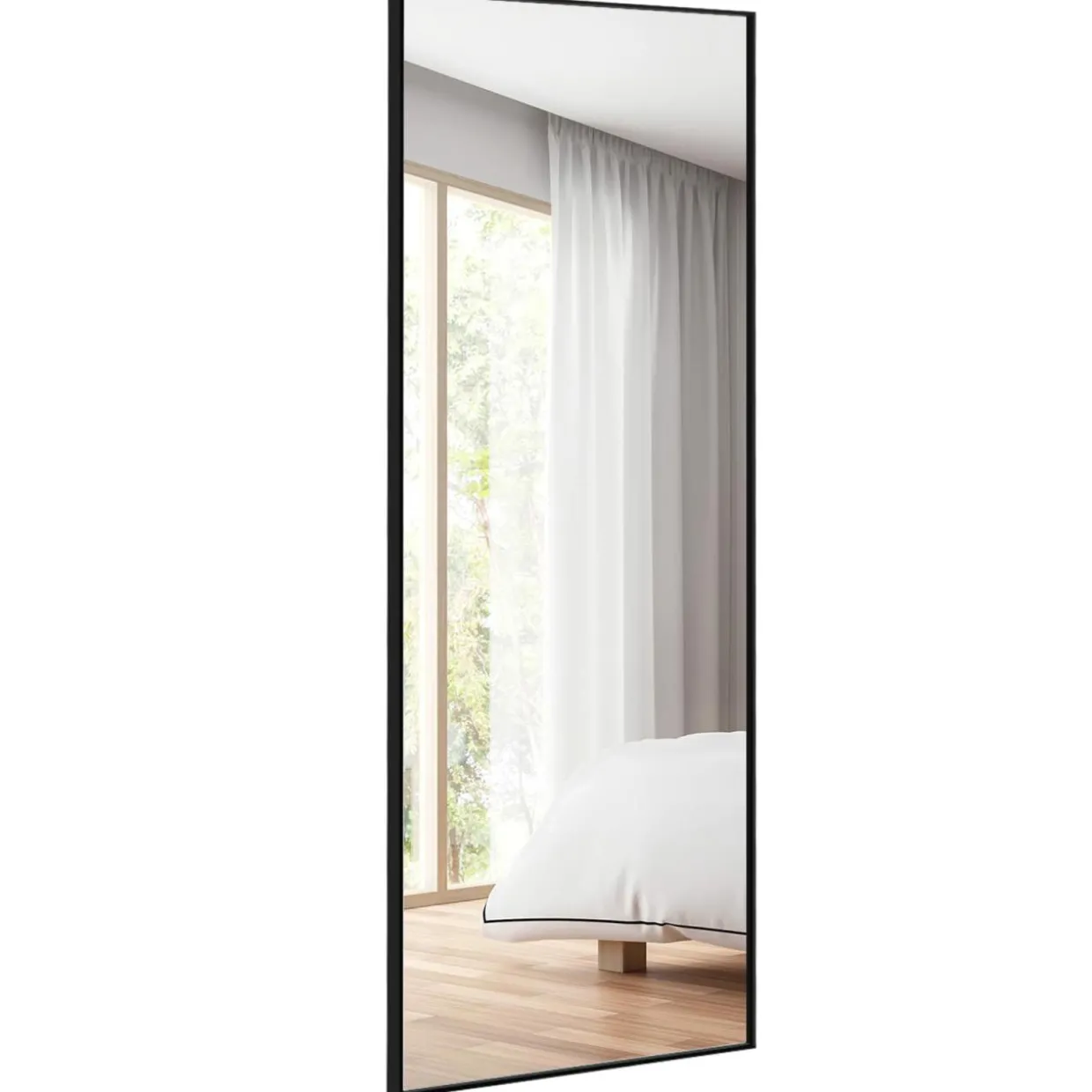 Tangkula 59" x 22" Full Length Mirror, Full Body Mirror with Rectangular Aluminum Frame and Explosion-Proof Glass